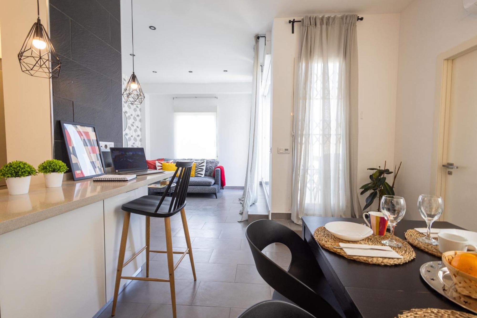 Florit Flats - Stylish 2 Bedroom Ac Wifi Terrace Attic In Center Apartment Valencia